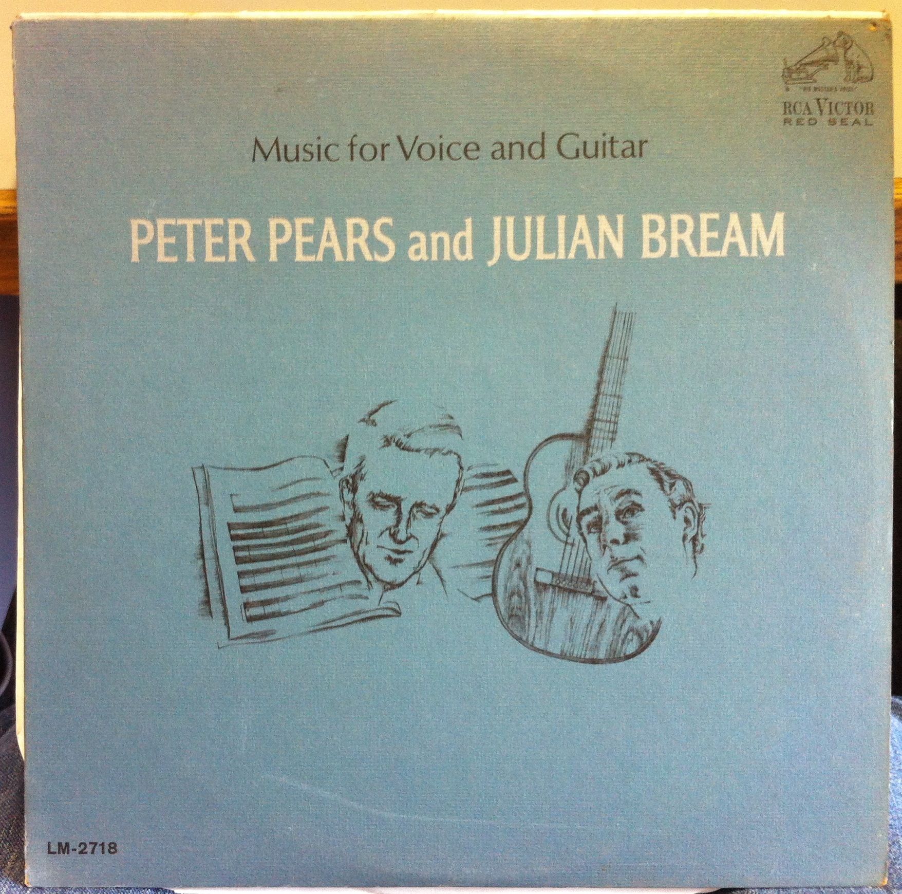 1s/1s WD PETER PEARS & JULIAN BREAM music for voice and guitar LP Mint