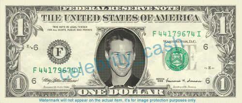 Keanu Reeves Dollar Bill Mint