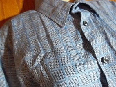 Kenneth Roberts Platinum Long Sleeve Mens Button Shirt Plaid Cotton Sz