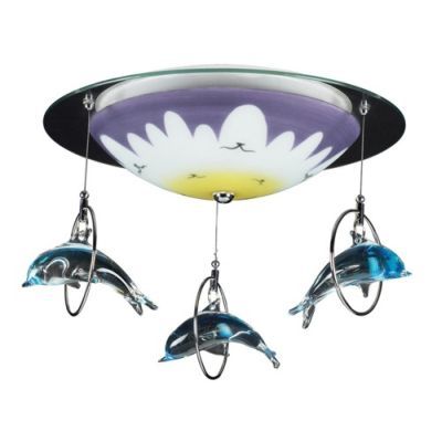 New Kids Dolphin Ceiling Light Fixture Nickel Lighting