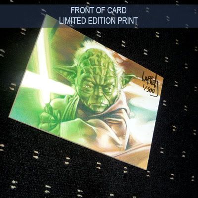 Star Wars Yoda with Lightsaber Lep Sketch Card by Jeff Lafferty