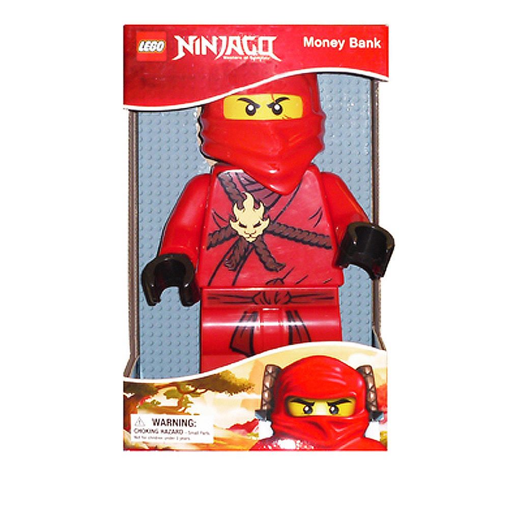 Lego Ninjago Big Red Minifigure Coin Money Bank Collectable Ninja Kai