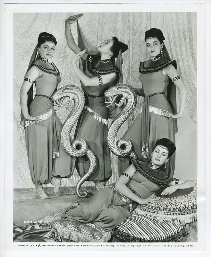 1951 Belly Dancer Showgirls Little Egypt Film Photograph Pin Up