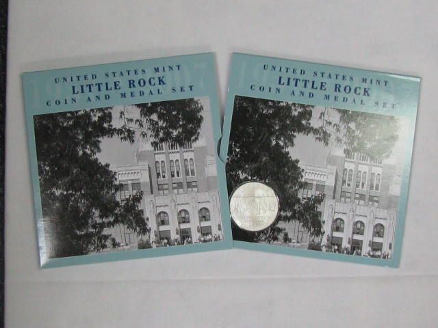 2007 P Uncirculated Little Rock Silver Dollar Coin and Medal Set