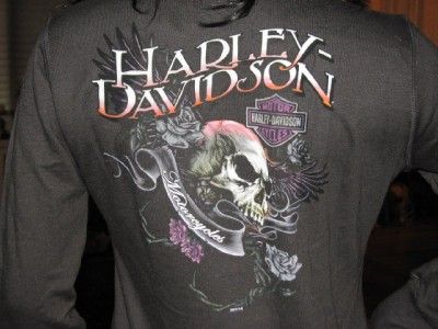 HARLEY DAVIDSON WOMENS SKULL & ROSES FULL ZIP MOCK NECK JACKET 1X NWT