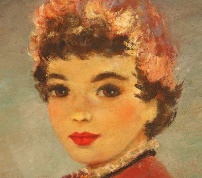 IMPRESSIONIST OIL PAINTING YOUNG FRENCH GIRL SIGNED ARTIST MARION RICE