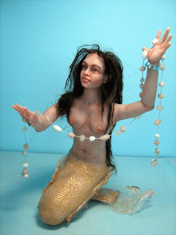 Maya OOAK Sculpture Art Fairy Doll Mermaid