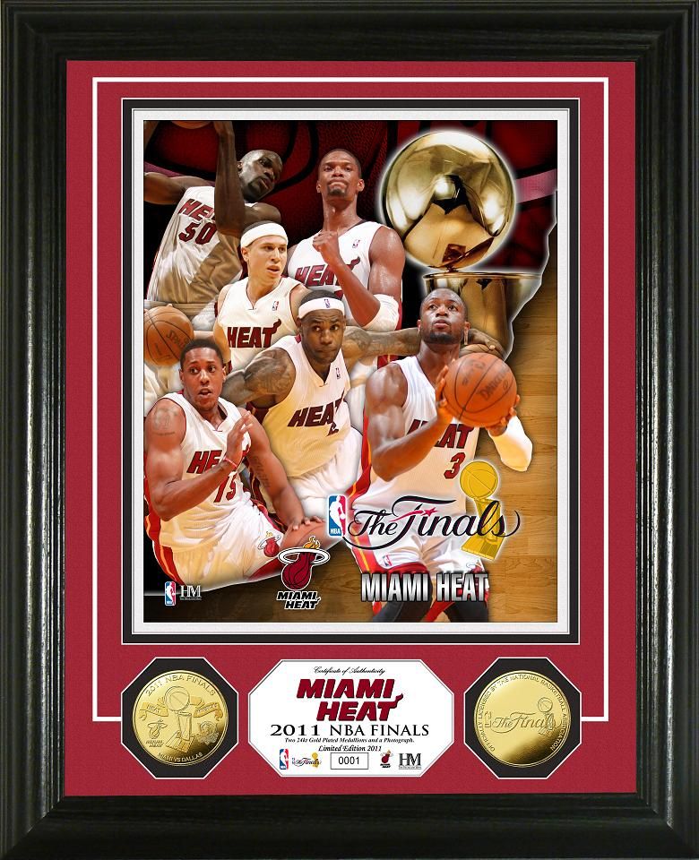 Miami Heat NBA Finals Team Force Gold Coin Photo Mint
