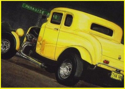 American Graffiti Milners Deuce Coupe Artist Print Limited Edition