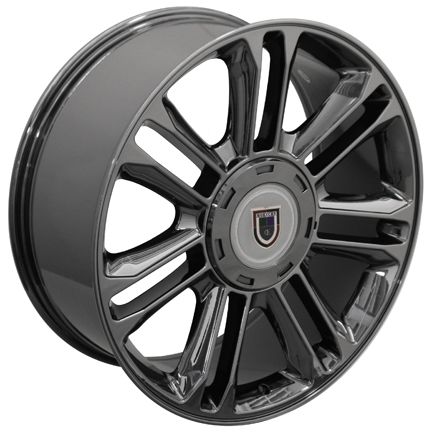 22 Black Chrome Escalade Wheels Rims Fit Cadillac GMC Chevy Set 0f 4