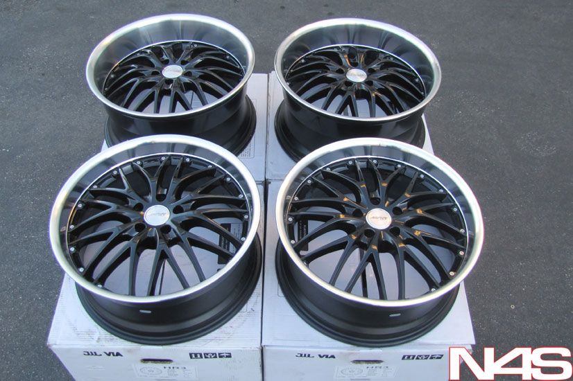 Used 20 Lexus SC430 MRR GT1 Black Staggered Rims Wheels
