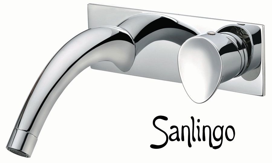 Design Unterputz Einhebel Armatur Badewanne Waschtisch Sanlingo Chrom