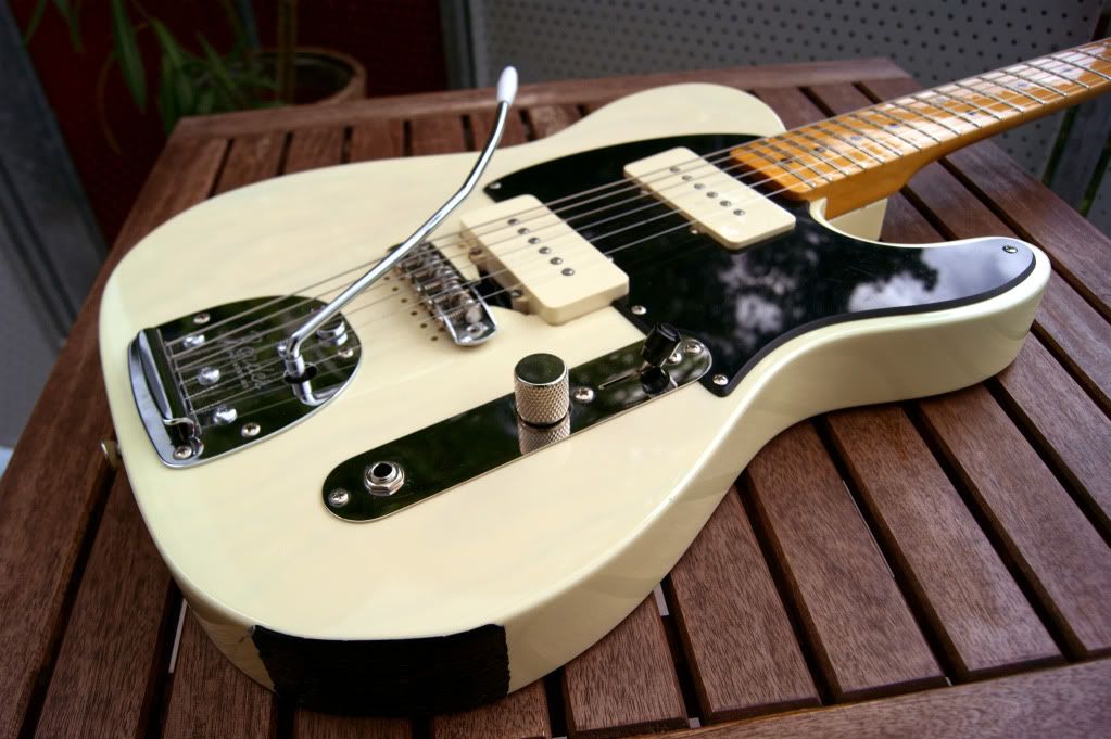 Squier 50`s Classic Vibe Tele, modded Jazzmaster Parts
