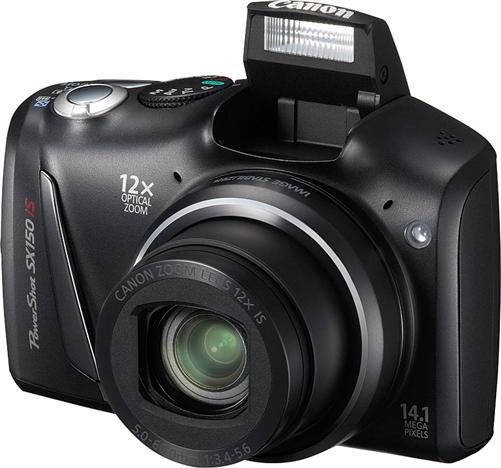 Canon PowerShot SX150 HS 14.1 MP Digitalkamera   schwarz Full HD 12x