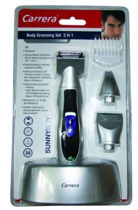 CARRERA 3in1 Body Grooming Set Körperrasierer Body Trimmer Rasierer