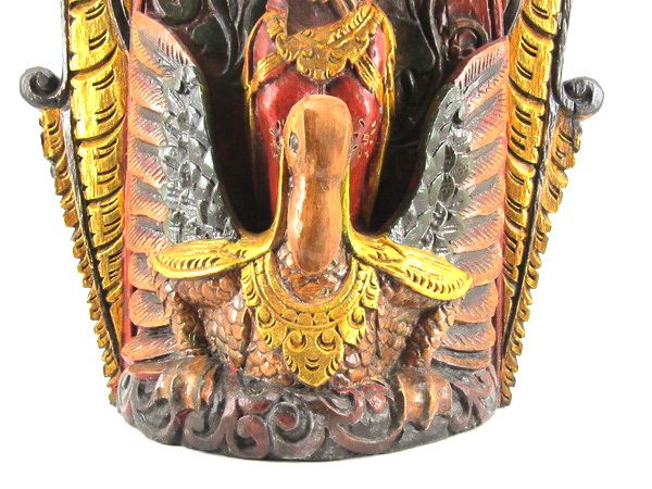 60cm Saraswati Hindu Gott Bali Gottheit Einzelstück Buddha Holz Altar