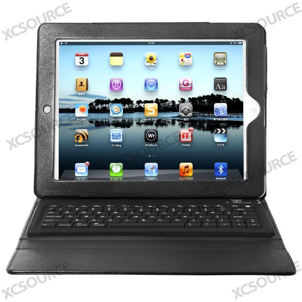 Leder Tasche Case Cover Stand Bluetooth Tastatur Smart für iPad 2
