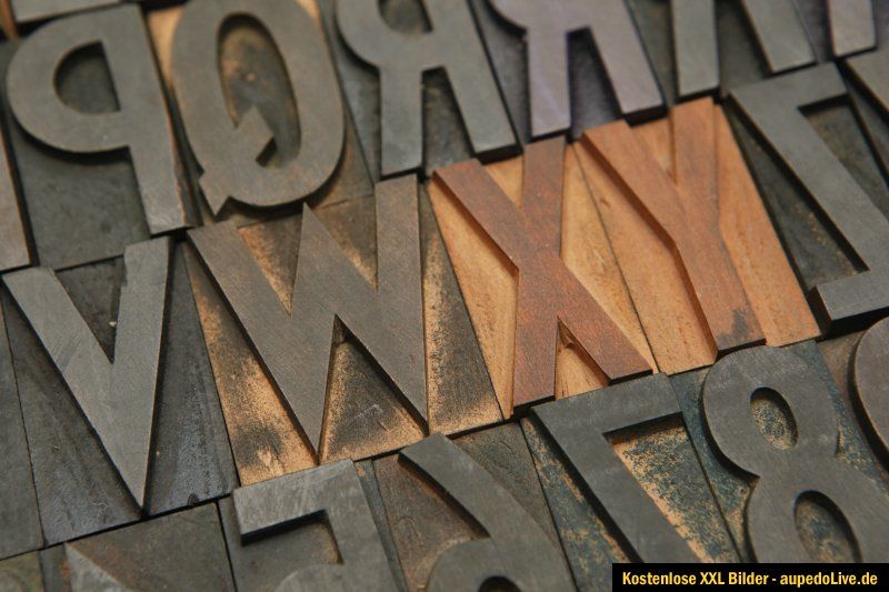 7c   Holzbuchstaben Antik, Holzlettern   Letterpress Wood Type   97 St