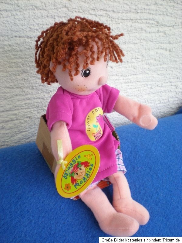 neue Zapf Puppe Maggie Raggies Gina 22 cm, OVP Stoffpuppe Jahr 2003