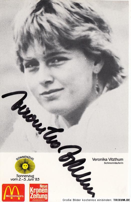 A 200990 Veronika Vitzthum Autogrammkarte Original Signiert Skialpin
