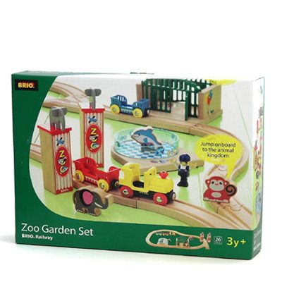 Brio Eisenbahn Holzeisenbahn Zoo Bahn Set 33008 Eisenbahn aus Holz