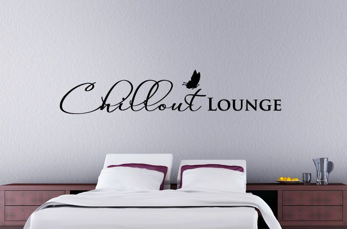 luxuriöses WANDTATTOO Chillout Lounge W709 Schlafzimmer Wandsticker