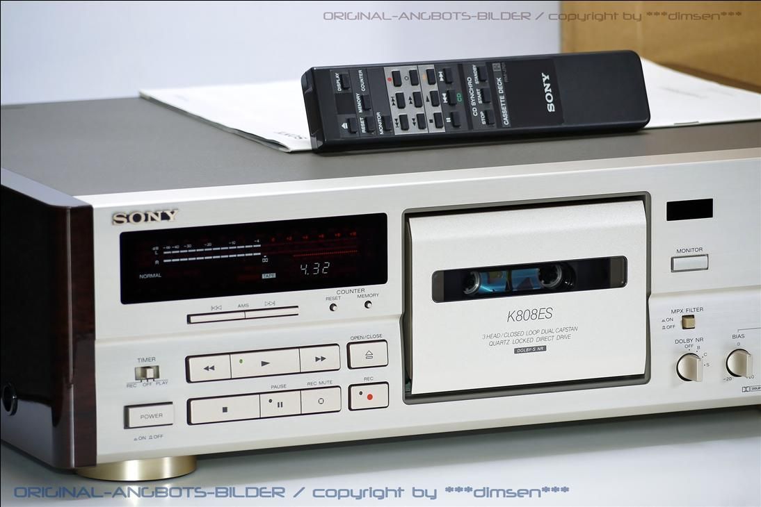 SONY TC K808ES High End Cassette Tape Deck ES Serie BA+FB+OVP+1j