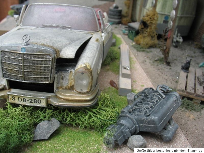 Mercedes 280 SE Cabrio Umbau 118 Scheunenfund barn find junkyard