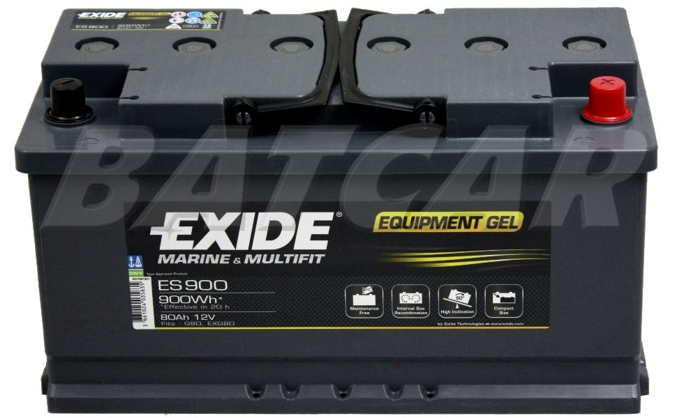 GELBATTERIE EXIDE ES900 12V 80Ah Camping, Elektromotor, Solar