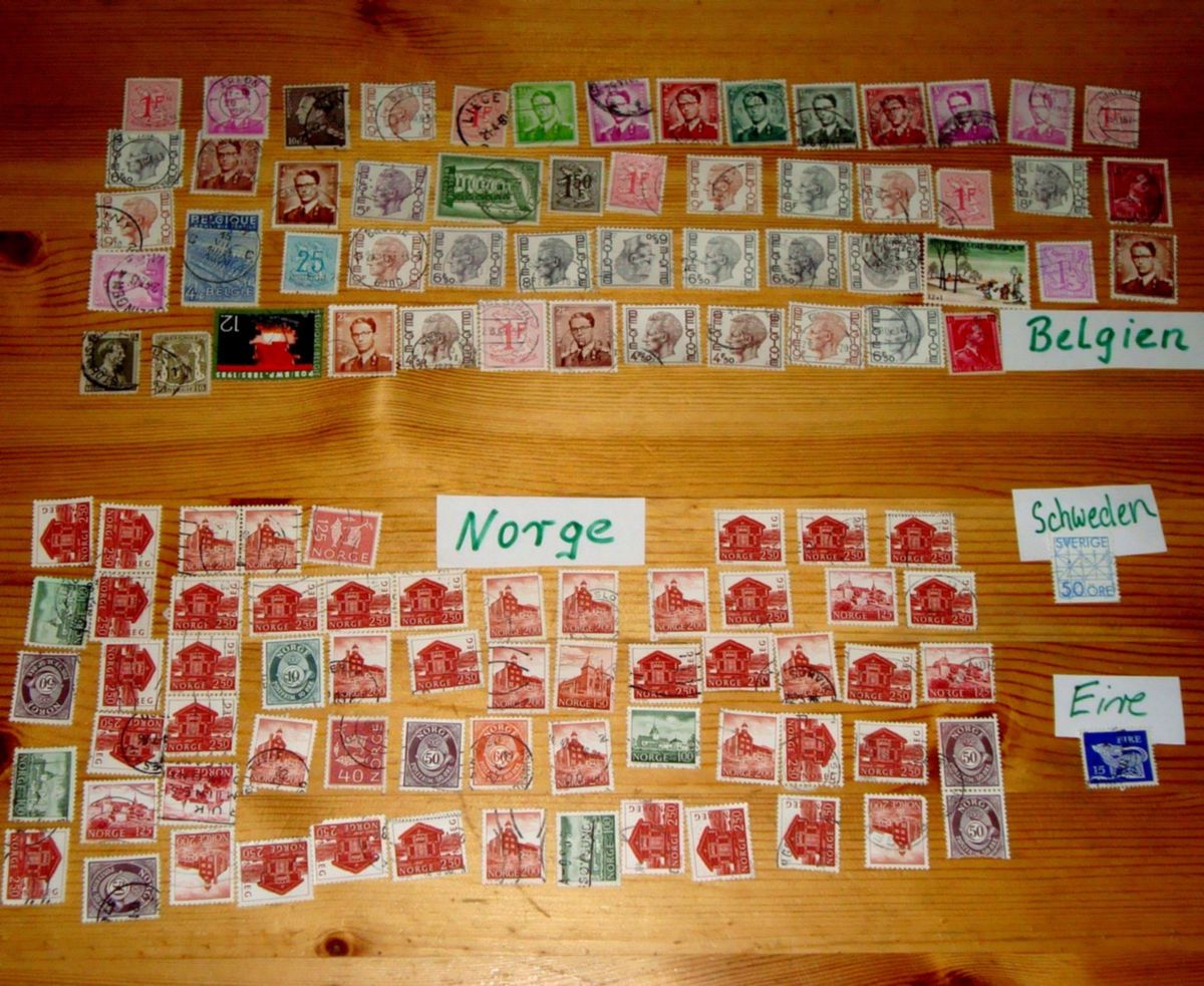 Lot Sammlung Sammelsurium Briefmarken Nord   Europa Norwegen, Irland