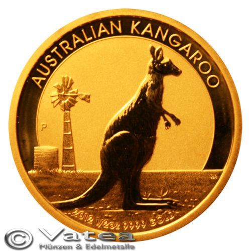Australien 50 AUD Känguru Nugget 2012 1/2 Unze Gold NEU